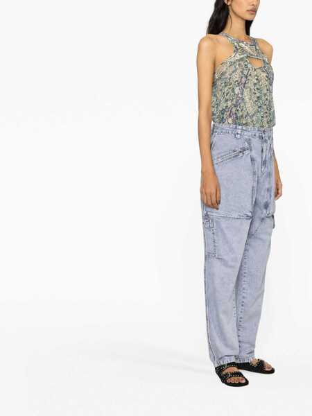 Bluze Isabel Marant Top Onyle BLUE Femei (BM 9840347) 4