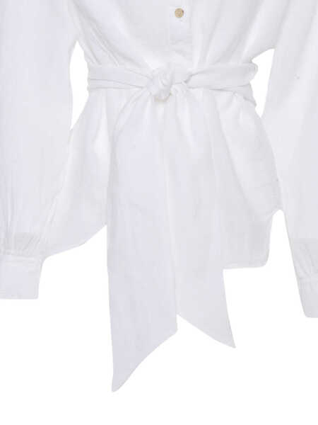 Camasi Fay Shirt with bow White Femei (BM 9841487) 2