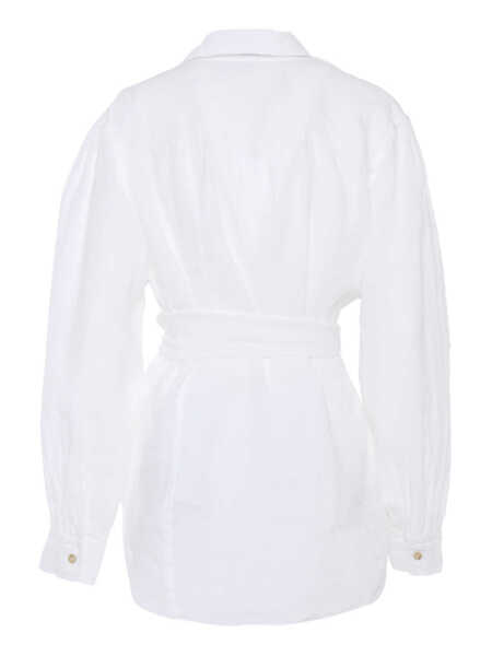 Camasi Fay Shirt with bow White Femei (BM 9841487) 3