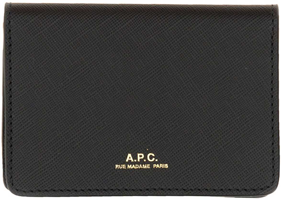 A.P.C. Stefan Horizon Card Holder BLACK