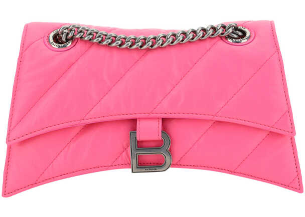 Balenciaga Crush Shoulder Bag FLUO PINK