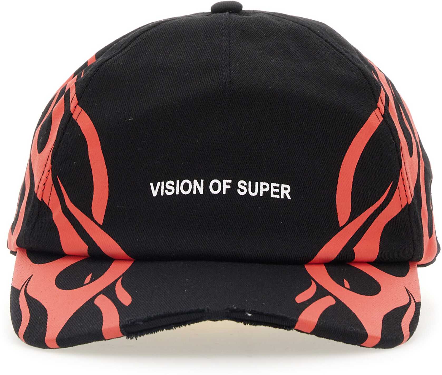 Vision of Super Baseball Hat With Tribal Flame BLACK