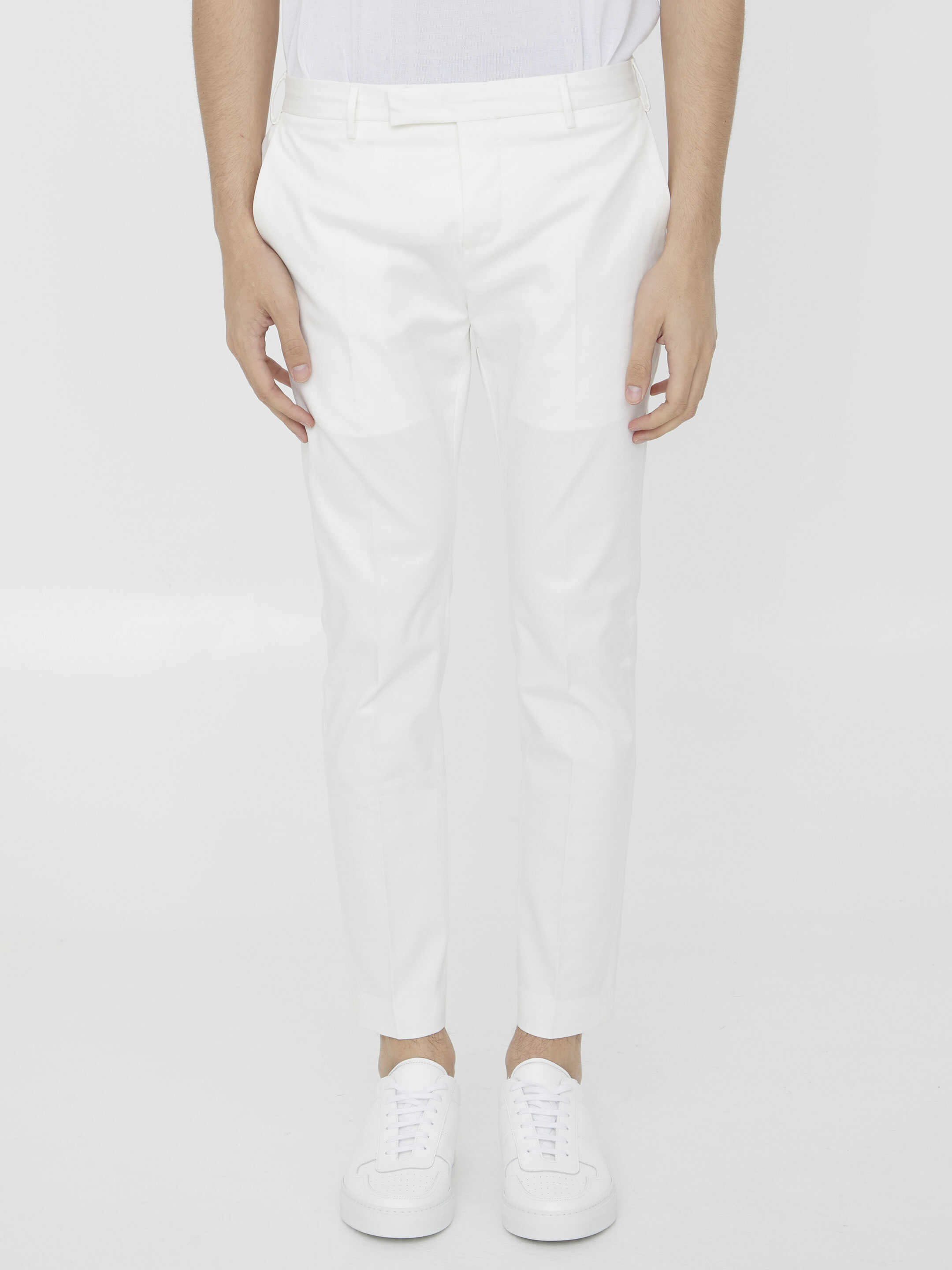 PT TORINO Cotton Trousers White