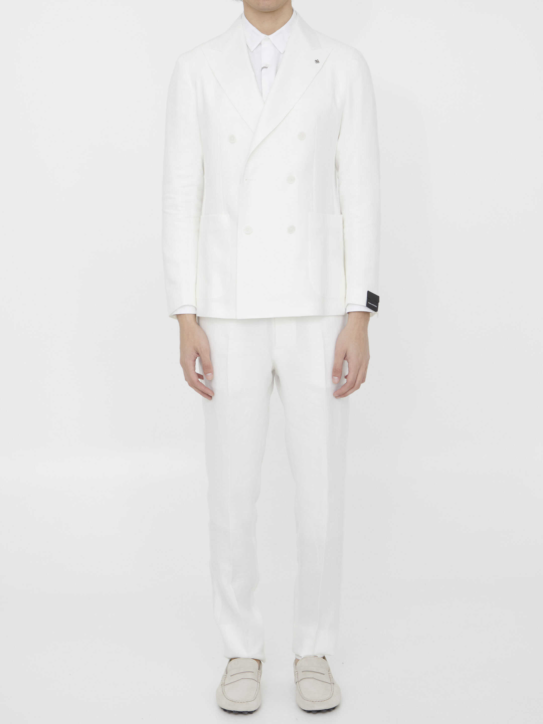 Tagliatore Two-Piece Suit In Linen WHITE