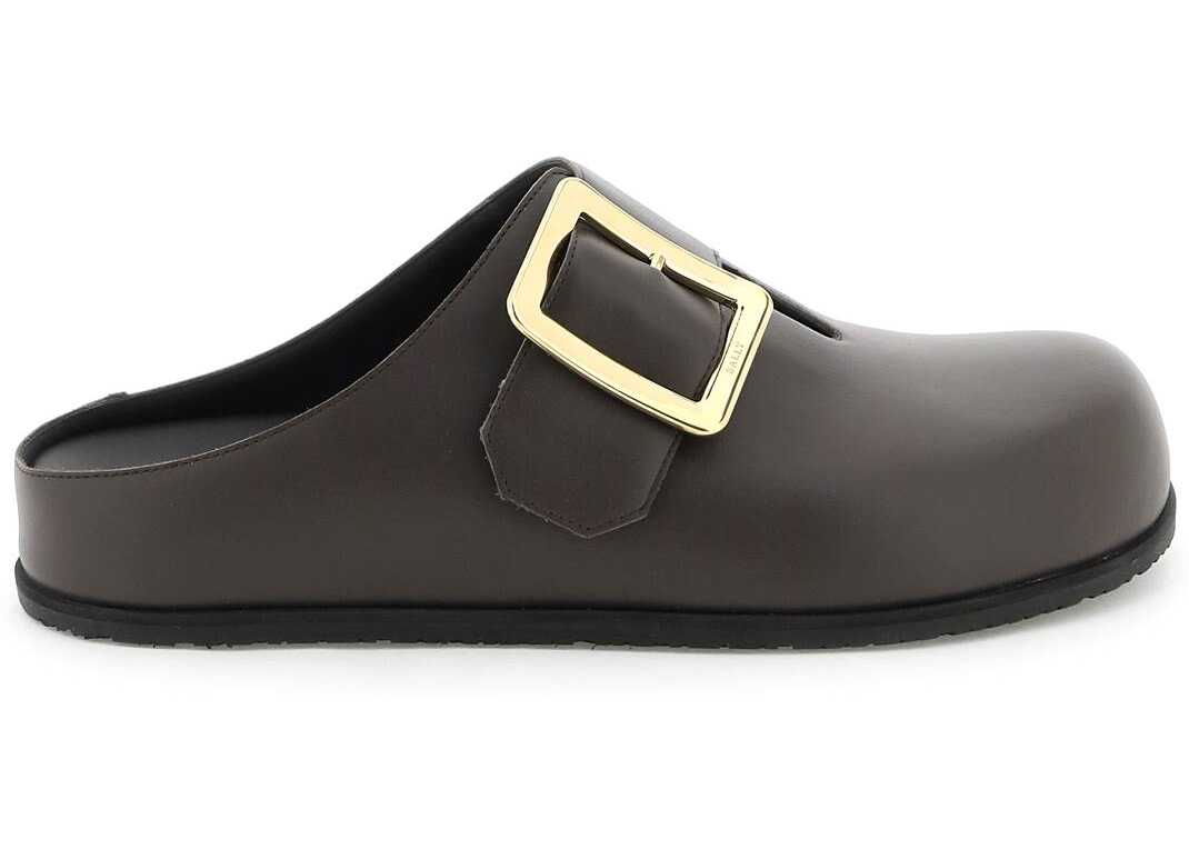 Bally Leather Clogs With Buckle EBANO 21