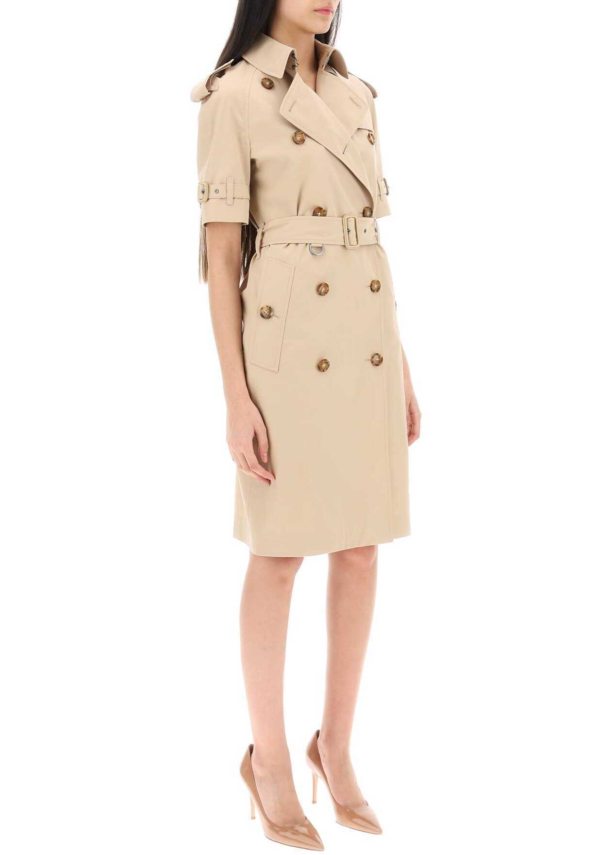 Burberry Short Sleeve Trench Coat SOFT FAWN