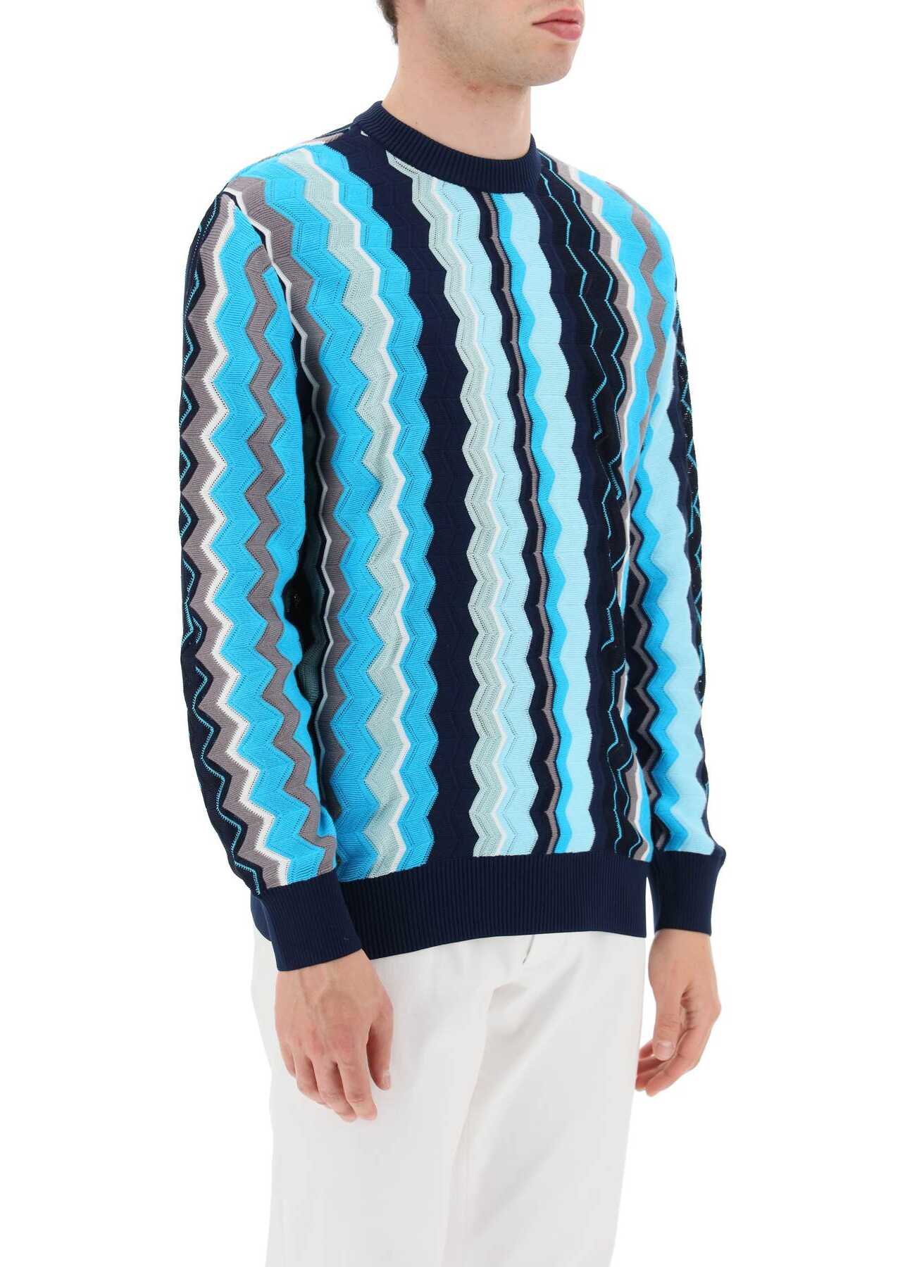 Missoni US23SN08 BK021Y WHITE AND BLUE TONES