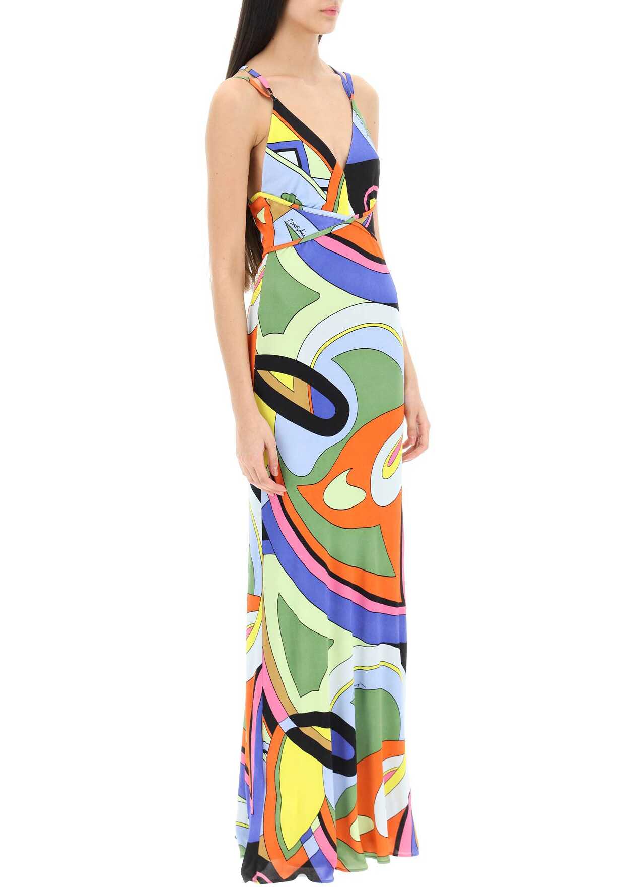 Moschino Multicolor Printed Jersey Maxi Dress FANTASIA VARIANTE UNICA