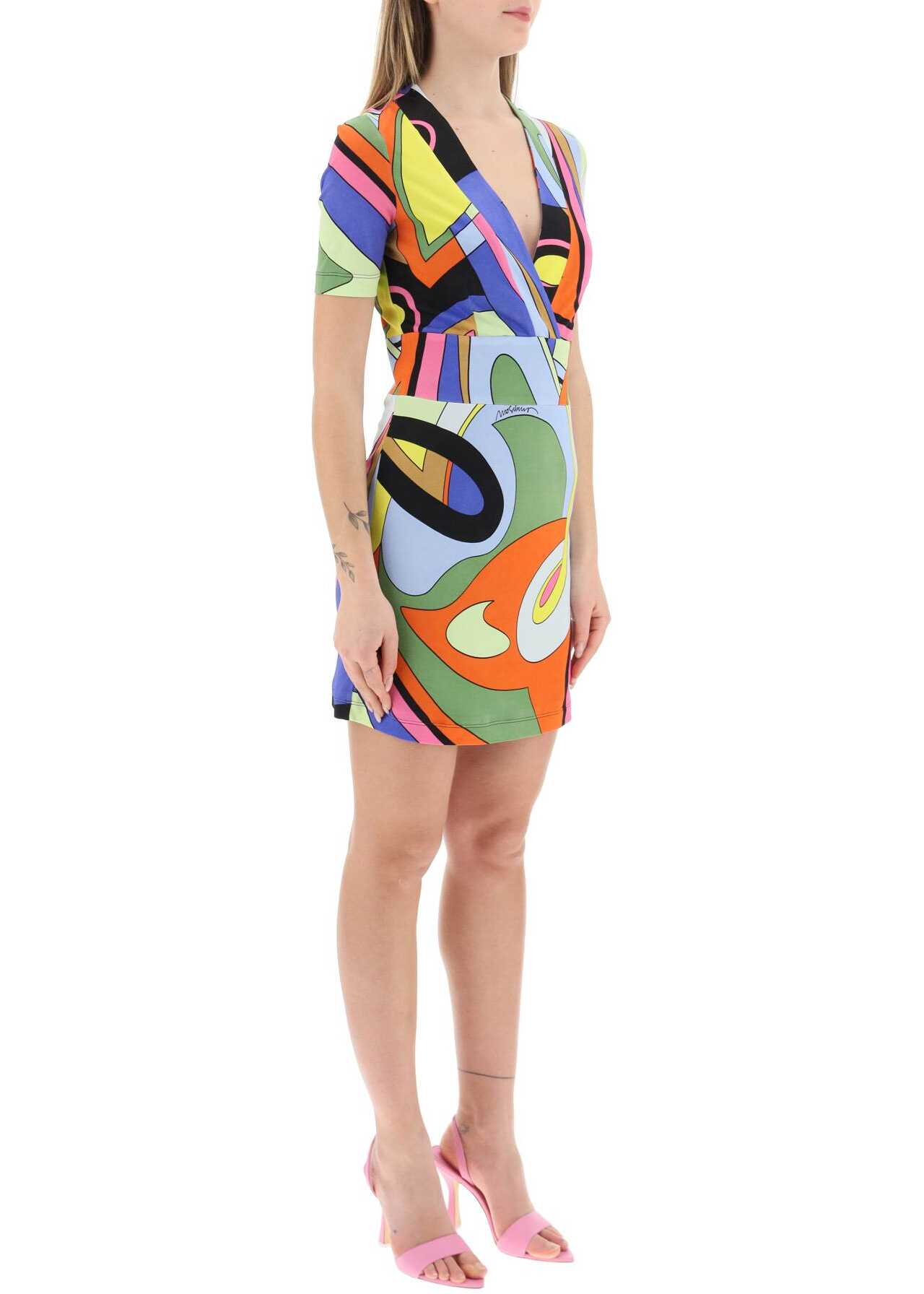 Moschino Multicolor Print Mini Dress FANTASIA VARIANTE UNICA