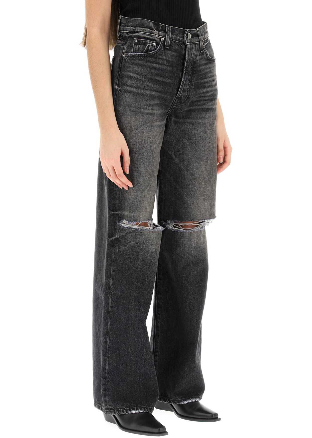 AMIRI Ripped Jeans With Wide Leg AGED BLACK