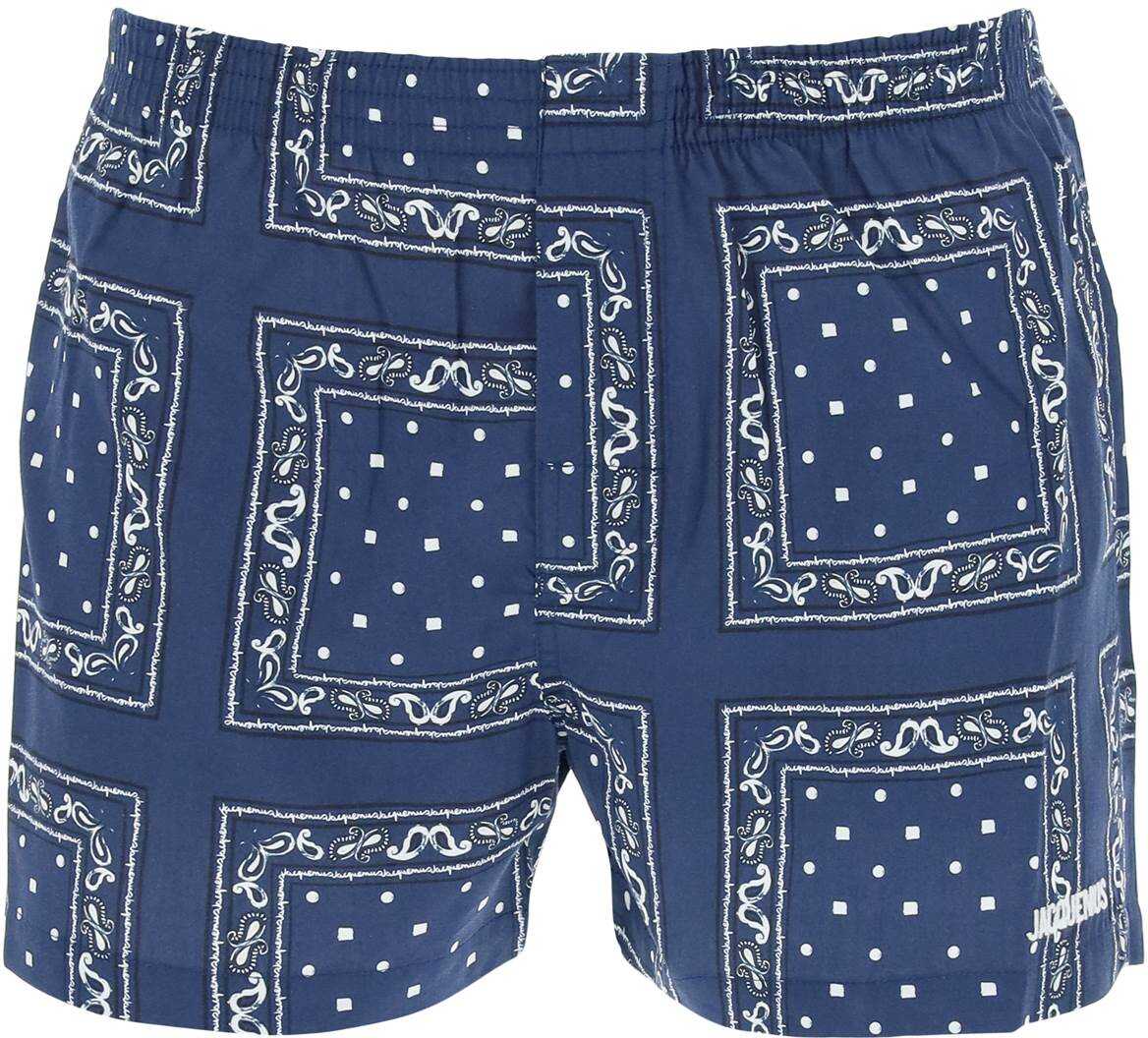 JACQUEMUS All-Over Print Underwear Trunk PRINT NAVY PAISLEY