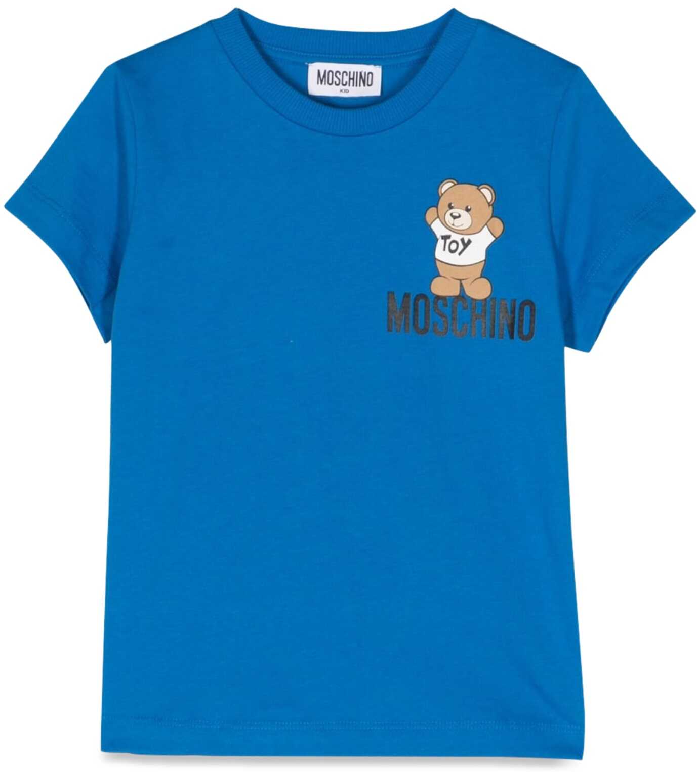 Poze Moschino T-Shirt Chest Logo AZURE