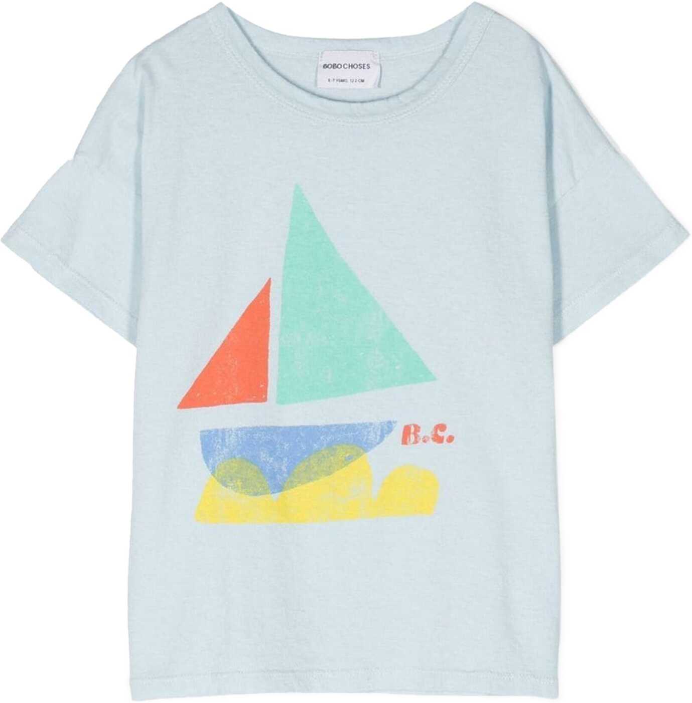 Bobo Choses Sail Boat T-Shirt BABY BLUE