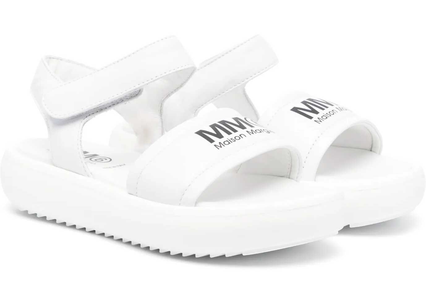 Poze MM6 Maison Margiela Chunky Sun Sandals Maxi Logo WHITE