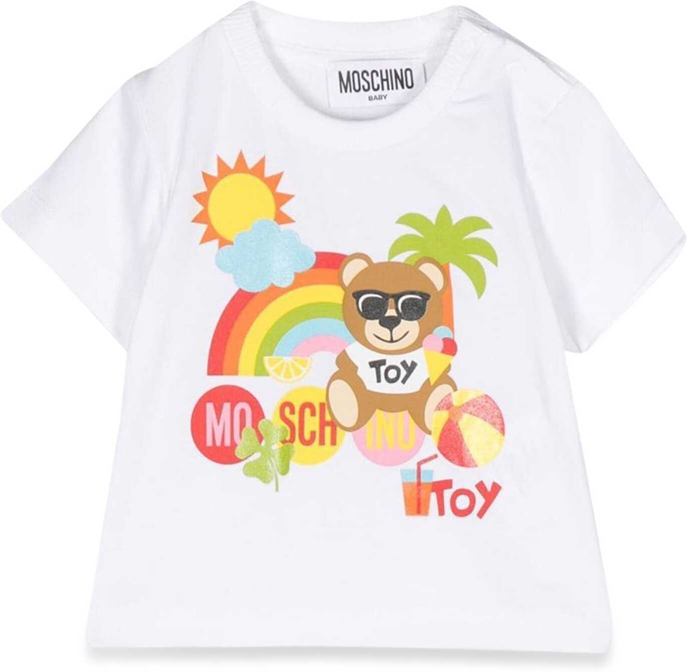 Poze Moschino Summer Print T-Shirt WHITE