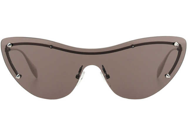 Alexander McQueen AM0413S Sunglasses SILVER/SILVER/SMOKE