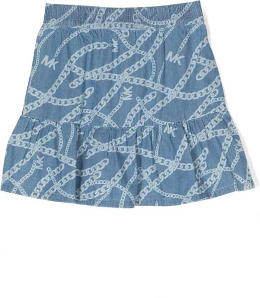 Fuste casual Michael Kors Chambray Skirt DENIM Fete (BM 9851273) 2