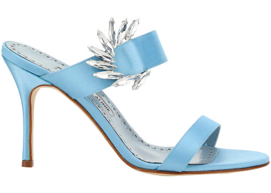 Manolo Blahnik Chivela Sandals LBLU/YOTH