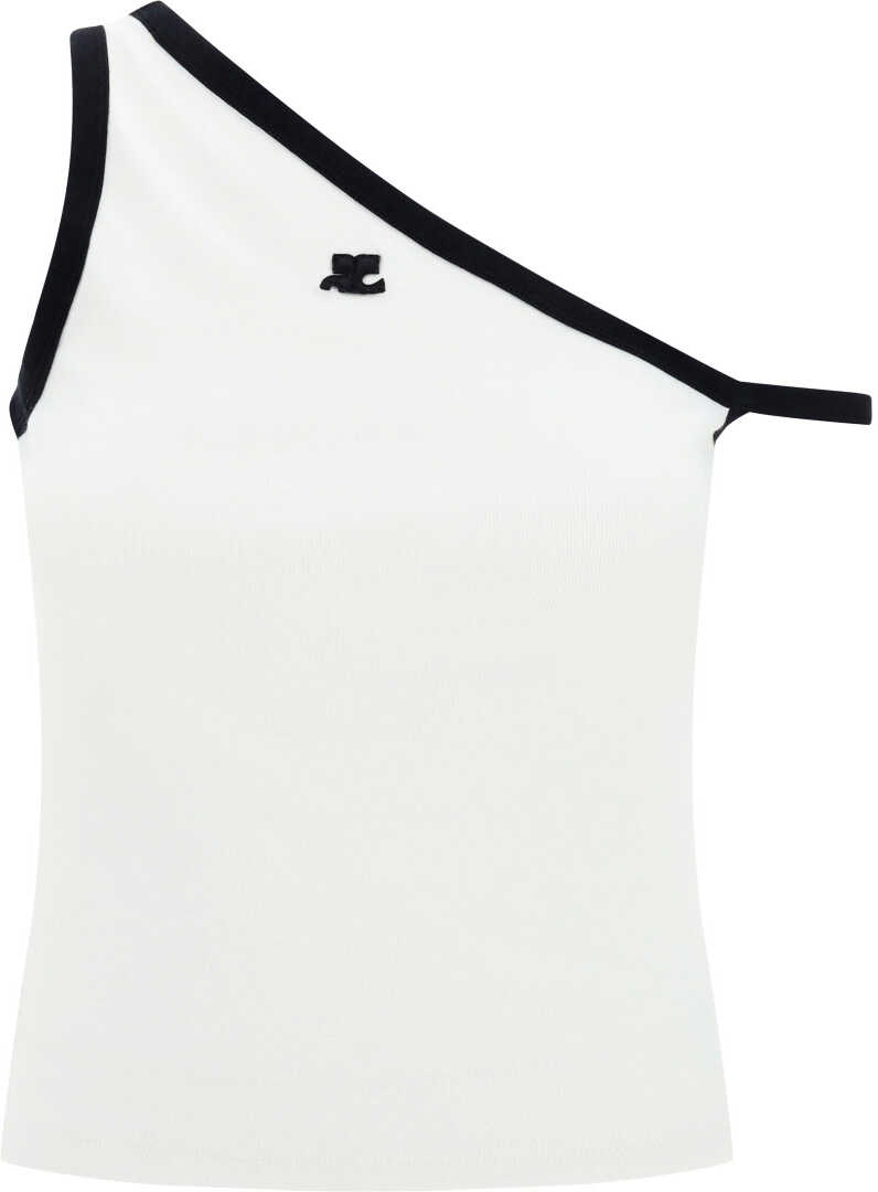 COURRÈGES Top HERITAGE WHITE/BLACK