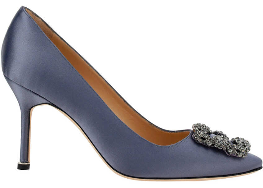 Manolo Blahnik Hangisi Pumps NAVY