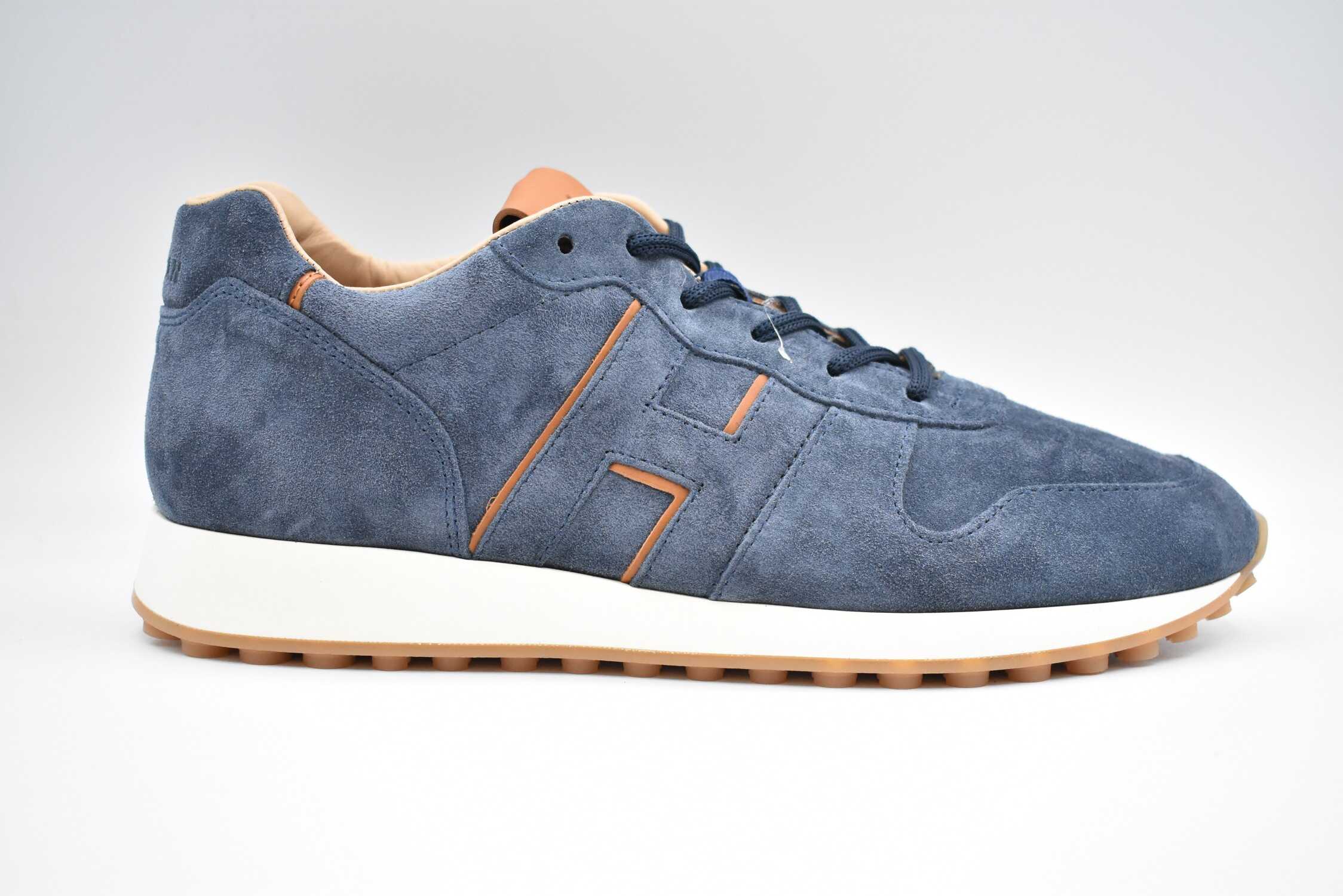 Hogan Sneakers H383 running in suede blu Blue