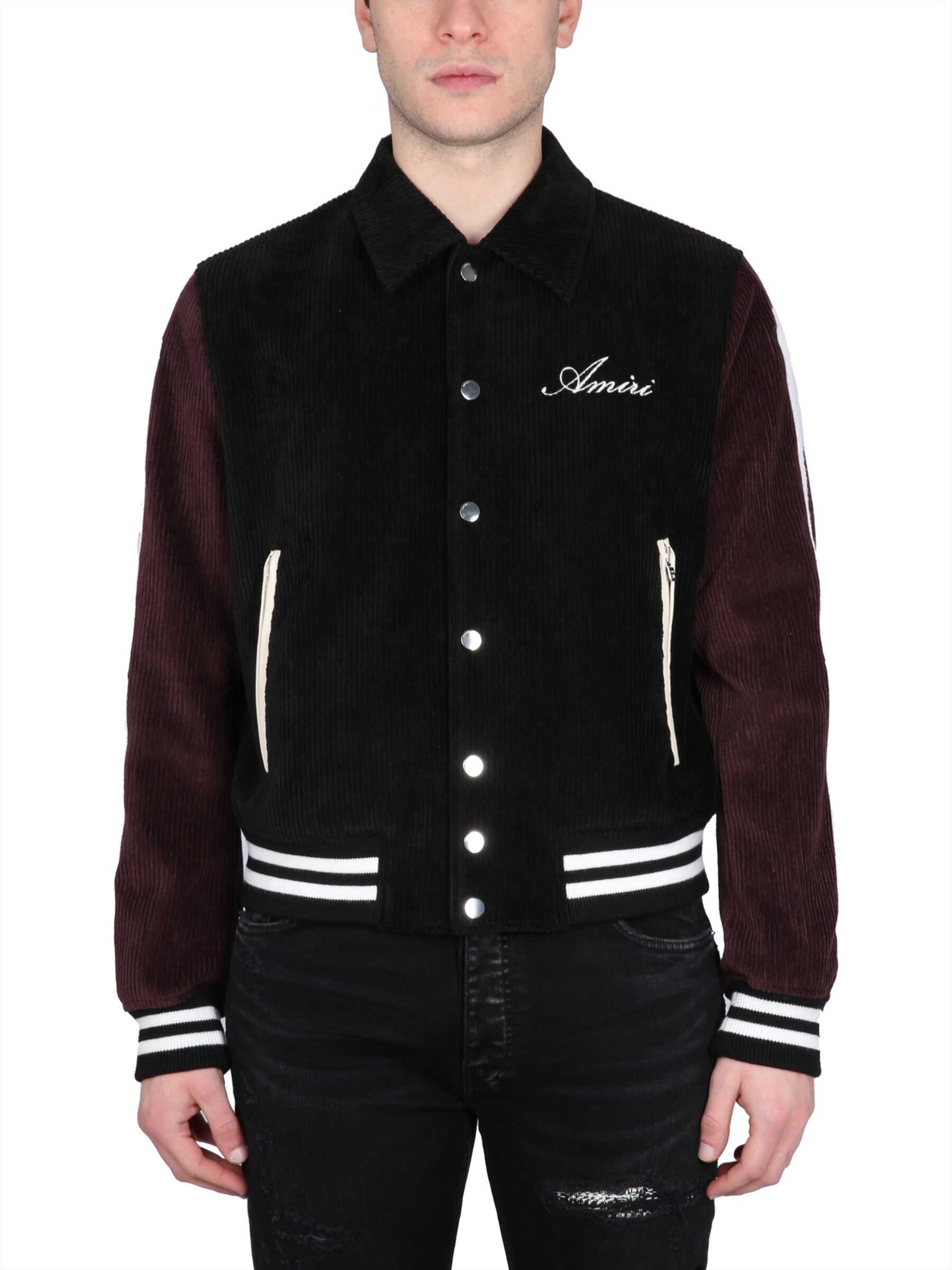 AMIRI Bones Varsity Jacket BLACK