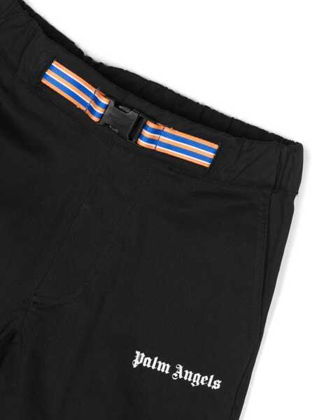 Pantaloni casual Palm Angels Logo Belt Insert Pants BLACK Baieti (BM 9871691) 3