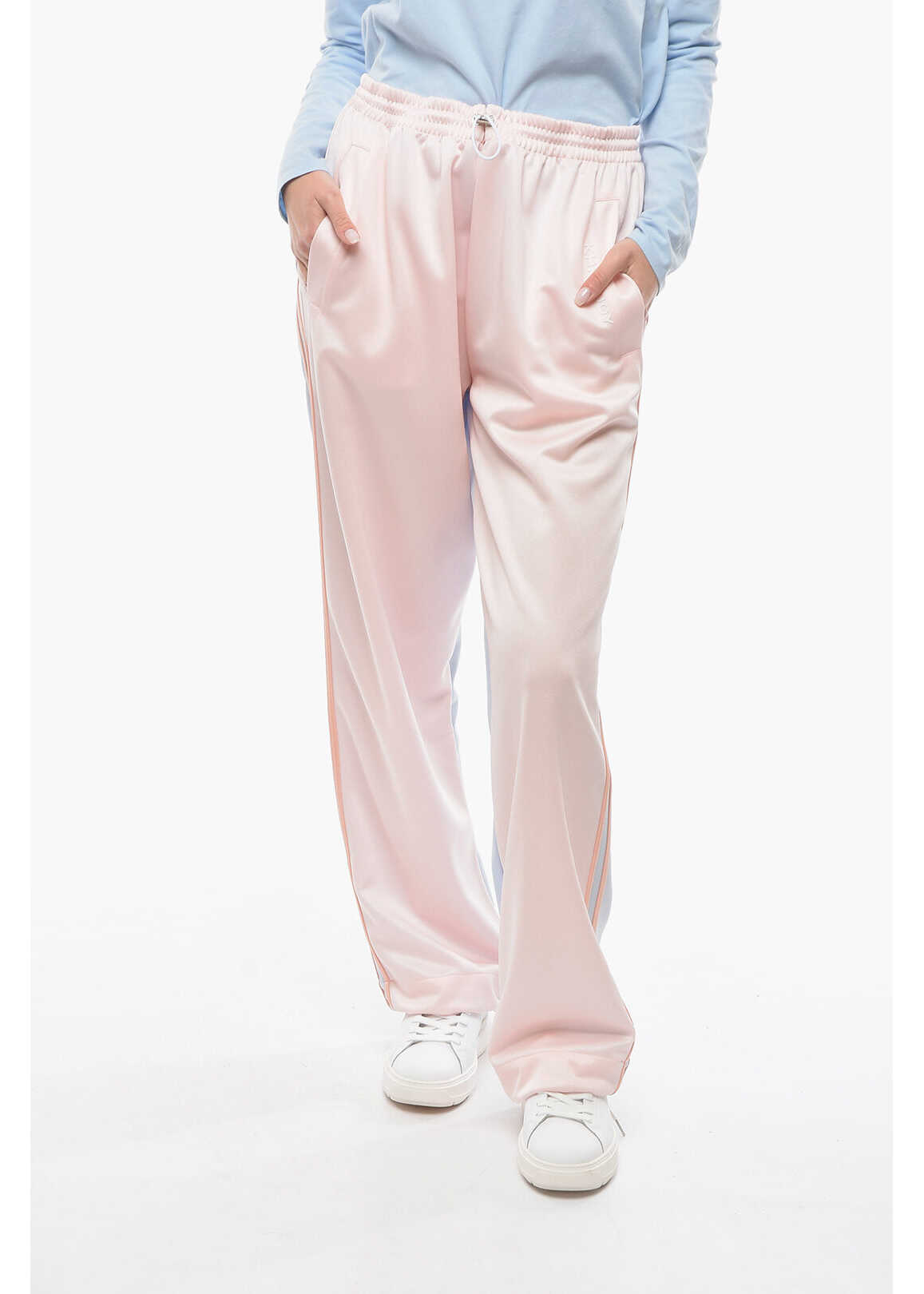 KhrisJoy Colorblock-Jersey Joggers With Contrasting Bands Pink