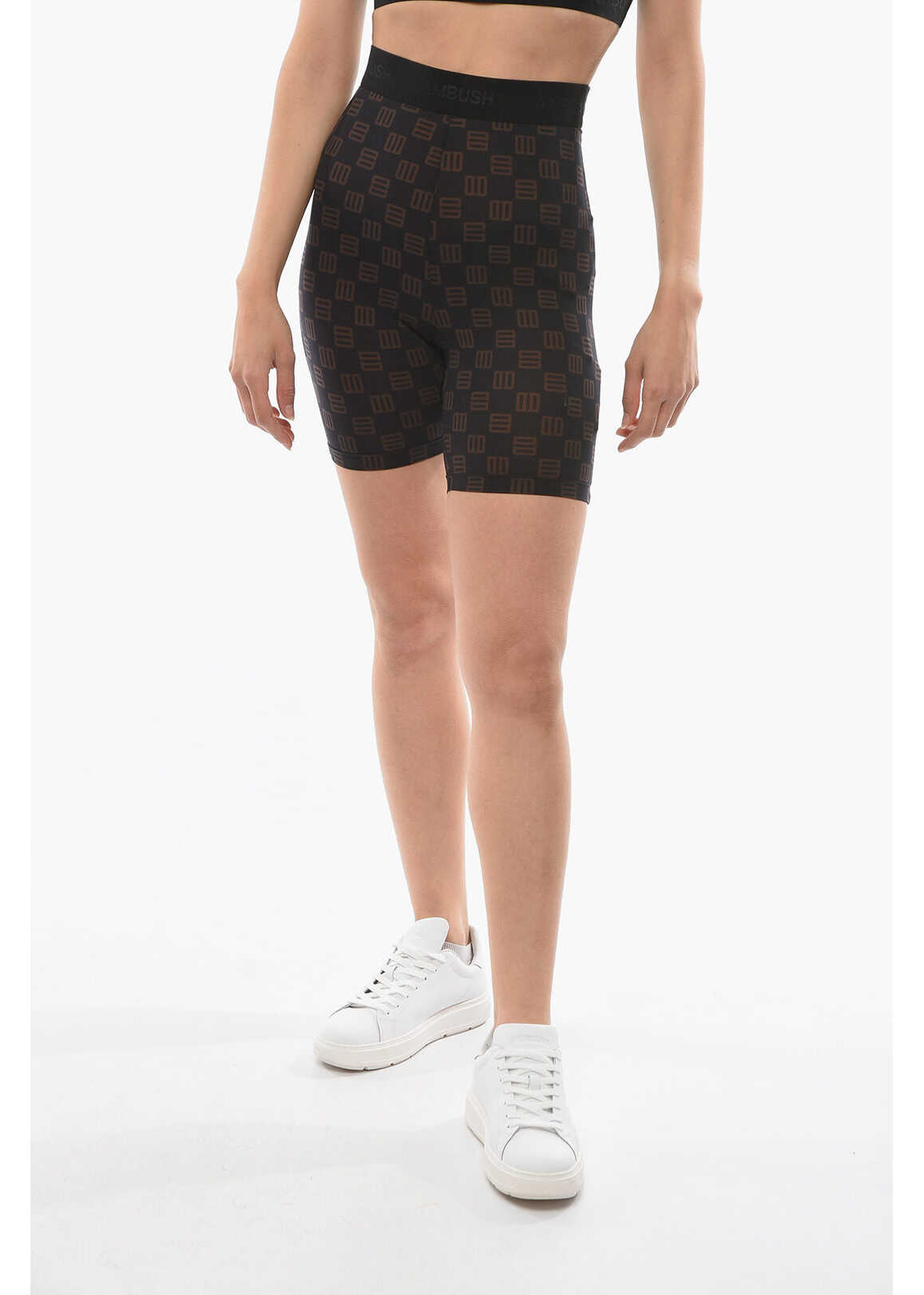 AMBUSH Monogrammed Shorts With Logoed Elasticated Waistband Black