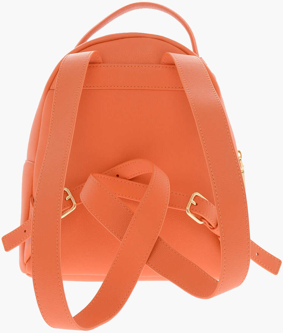 Rucsacuri Moschino Love Faux Leather Backpack With Golden Logo Orange Femei (BM 9880784) 2