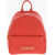 Moschino Love Quilted Faux Leather Backpack With Matched Pouch Red