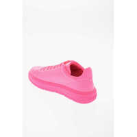 Pantofi sport Moschino Dama - Sneakers Moschino Love Fluorescent Leather Bold Low-Top Sneakers With Perforat Pink Femei (BM 9880886) - B-mall.ro