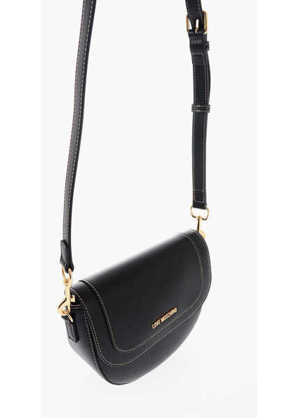 Genti tip postas Moschino Love Faux Leather Saddle Bag With Removable Shoulder Strap Black Femei (BM 9880976) 3