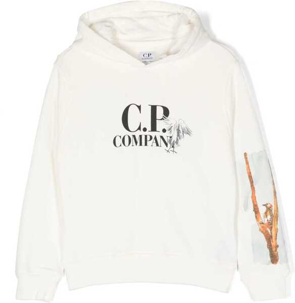 Bluze de trening C.P. Company Graphic Logo Hoodie WHITE Baieti (BM 9881087) 1