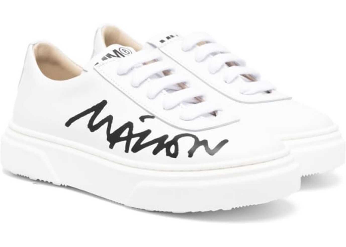 Poze MM6 Maison Margiela Maxi Logo Print Sneakers WHITE