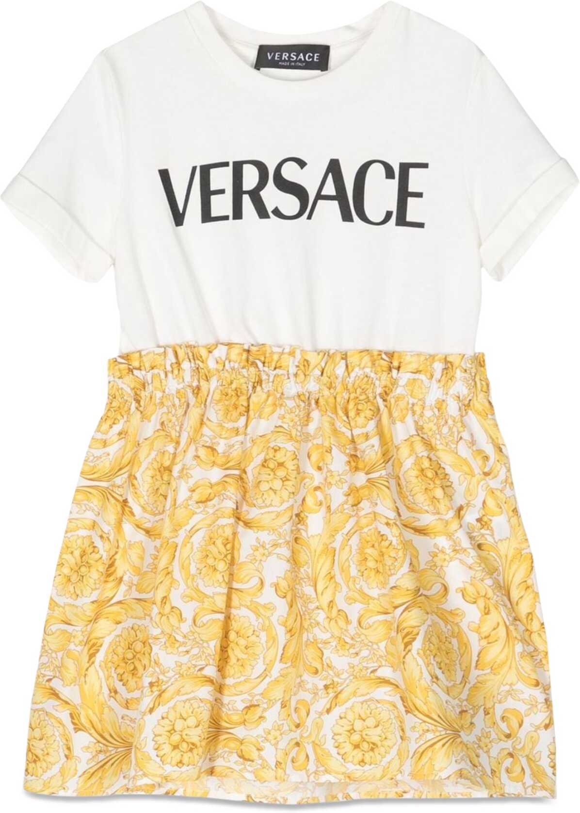 Poze Versace Mc Logo Dress And Baroque Skirt WHITE