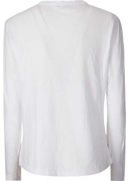 Pulovere James Perse Cotton long sleeve Sweater WHITE Femei (BM 9883163) 2