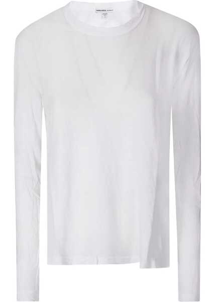 Pulovere James Perse Cotton long sleeve Sweater WHITE Femei (BM 9883163) 1