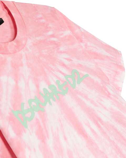 Tricouri DSQUARED2 Mc Logo Slouch Fit T-Shirt PINK Baieti (BM 9885833) 3