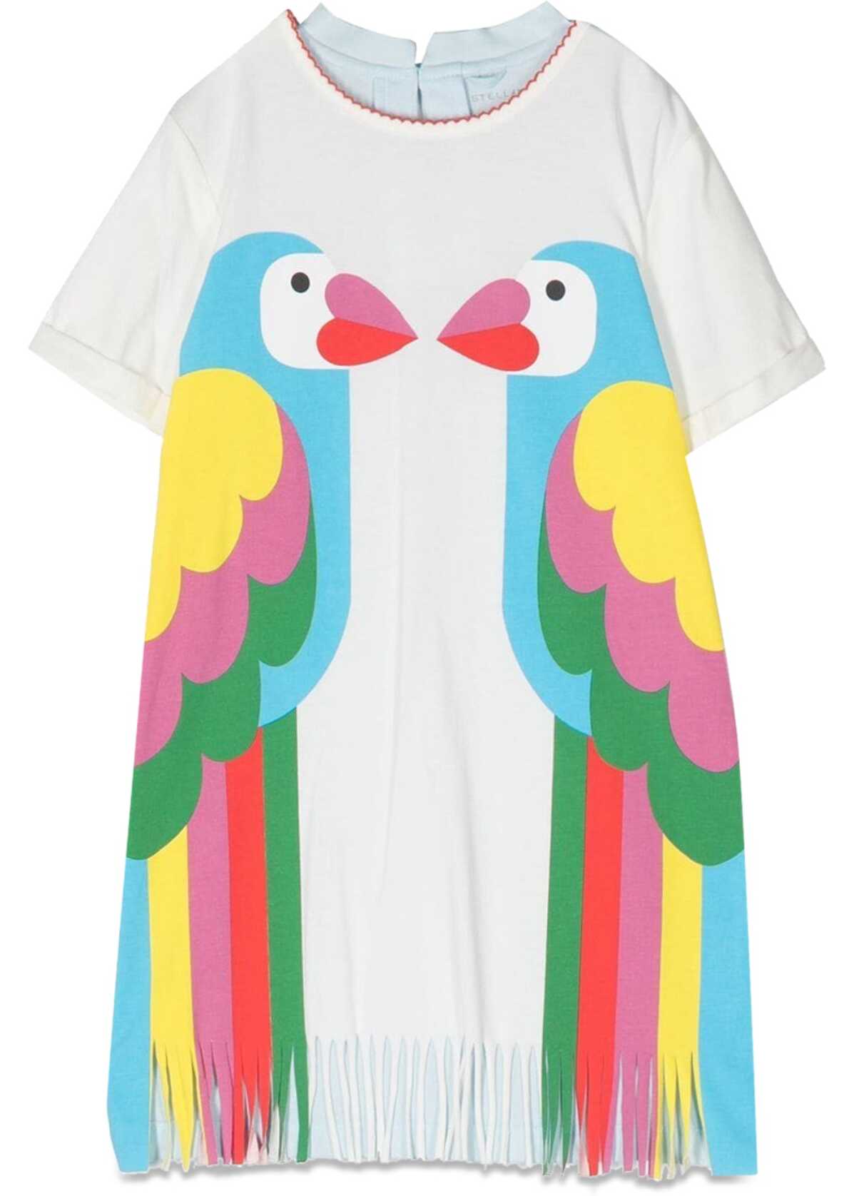Stella McCartney T-Shirt Dress Parrots WHITE