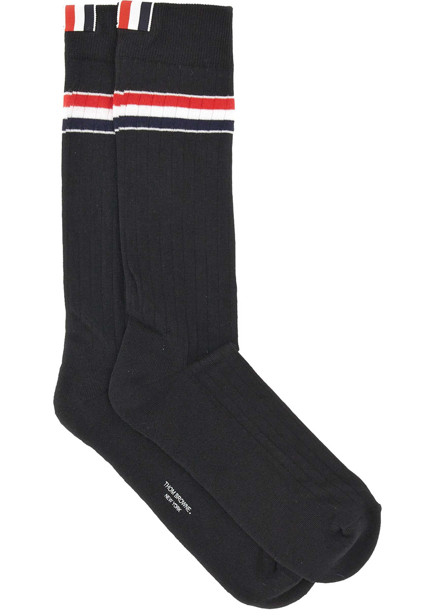 Thom Browne Striped Socks BLACK