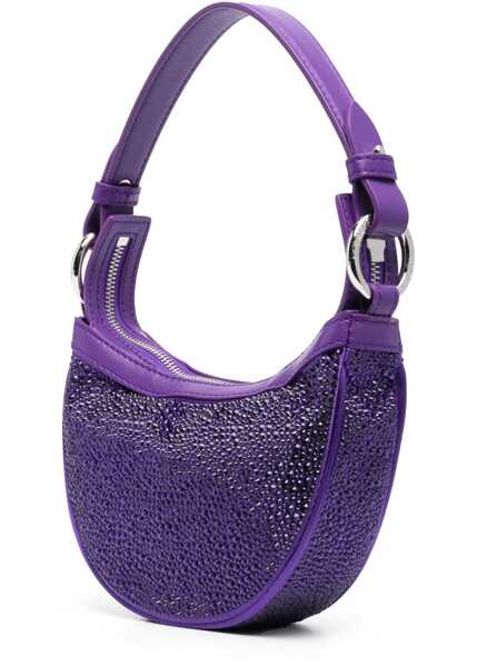 Genti de umar Versace Mini Hobo Bag With Crystals PURPLE Femei (BM 9885926) 4