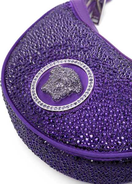 Genti de umar Versace Mini Hobo Bag With Crystals PURPLE Femei (BM 9885926) 5