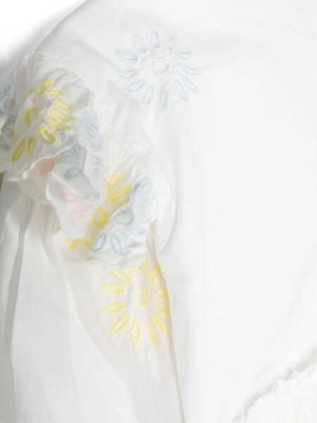 Rochii casual Stella McCartney 3/4 Sleeve Embroidered Dress IVORY Fete (BM 9886094) 3