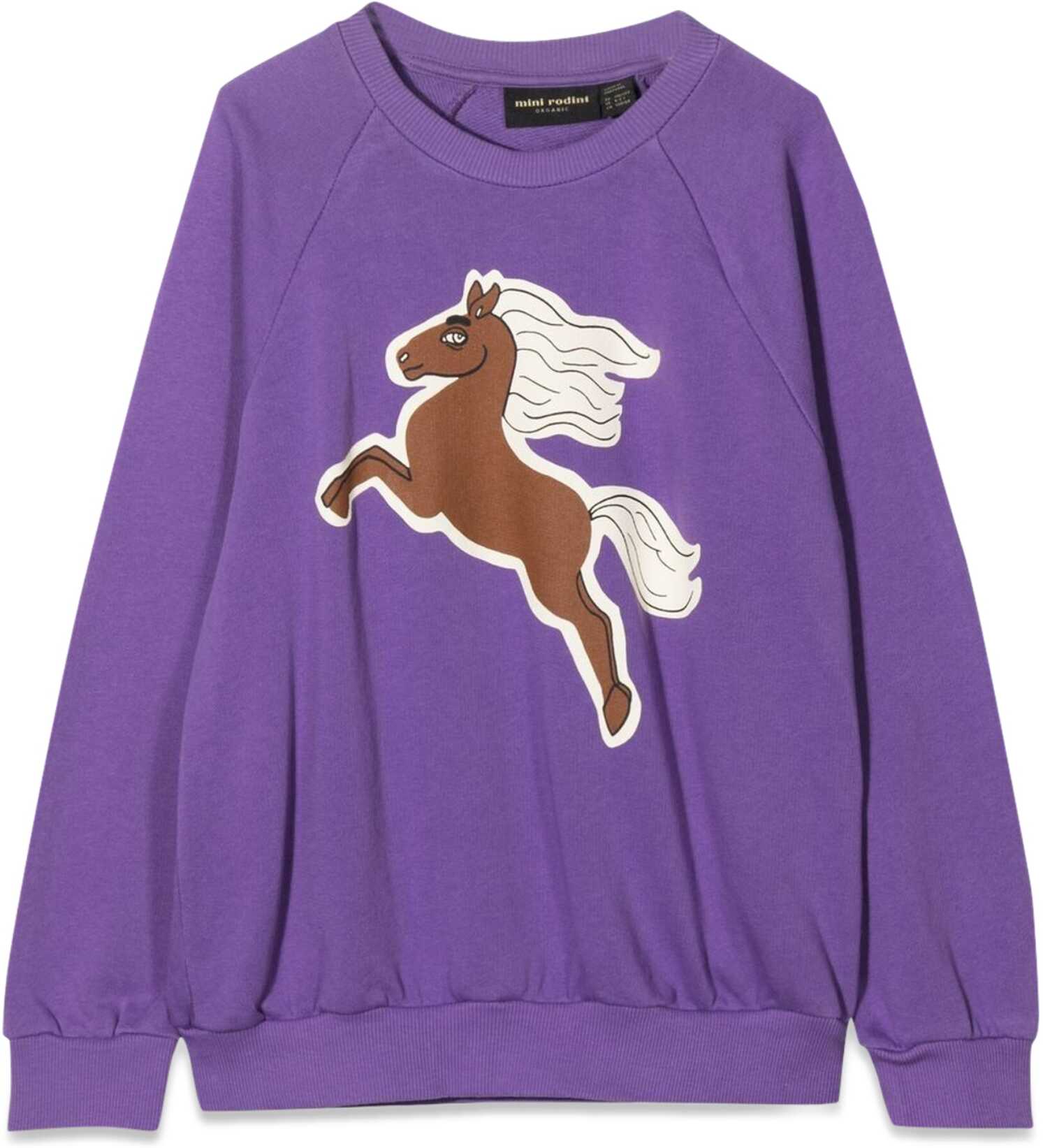 Poze MINI RODINI Horses Crewneck Sweatshirt PURPLE