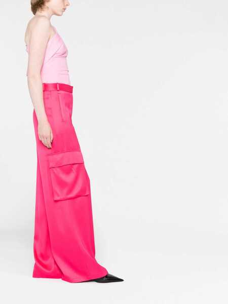 Pantaloni casual Versace Duchesse Pants FUCHSIA Femei (BM 9888686) 4