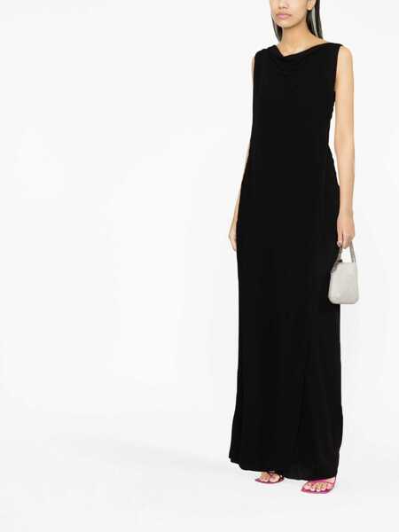 Rochii casual Alberta Ferretti Sustainable Organzine Dress BLACK Femei (BM 9889127) 2