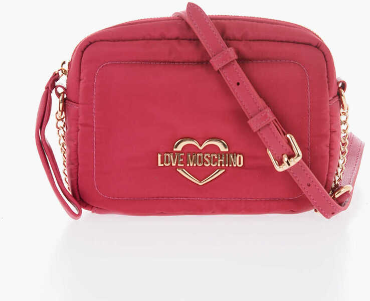 Genti tip postas Moschino Love Nylon Crossbody Bag With Golden Logo Pink Femei (BM 9889778) 1