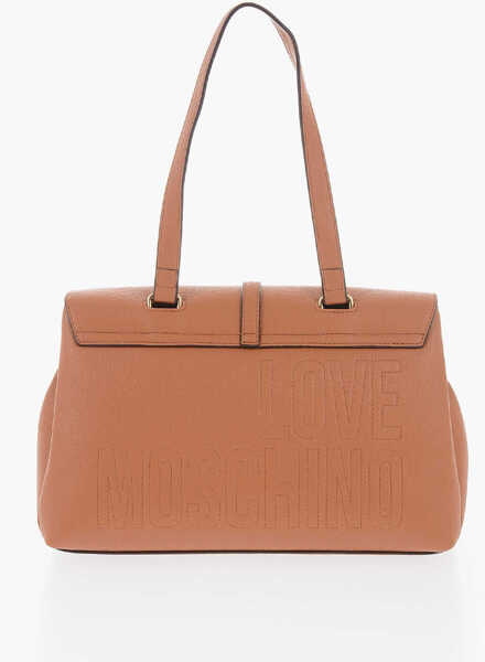 Genti tip postas Moschino Love Faux Leather Bag With Removable Shoulder Strap Brown Femei (BM 9889781) 3