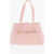 Moschino Love Quilted Faux Leather Shoulder Bag With Golden Logo Pink